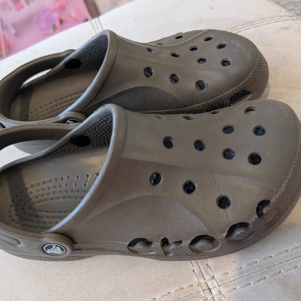 CROCS Gray Loafers & Slip-Ons